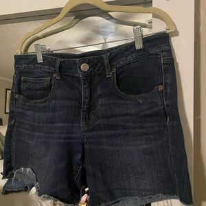 American Eagle Outfitters Blue Jean Shorts Mid-Rise